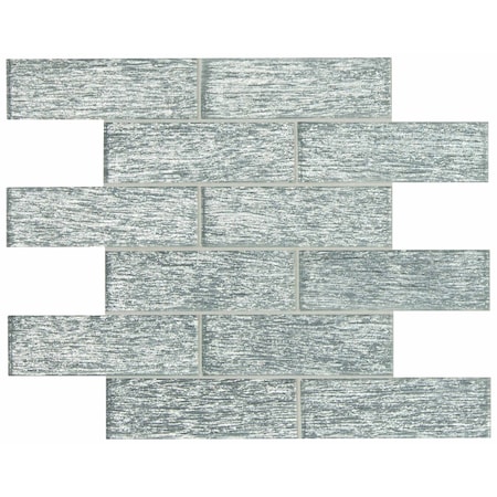 Chilcott Bright Subway SAMPLE Textured Glass Mesh-Mounted Mosaic Tile